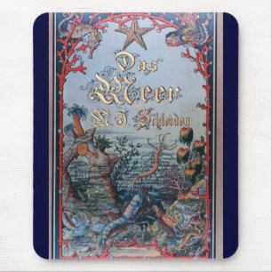Vintage-nautische Steampunk-victorianische Buchcov Mousepad