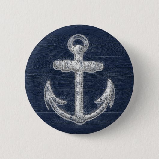 Vintage nautischer Anker Button (Vorderseite)
