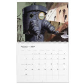 Vintage-nautischer Kalender (Feb 2027)