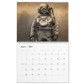 Vintage-nautischer Kalender (Mär 2027)