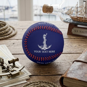 Vintage nautisches Ankerseil Ihr Text hier Baseball