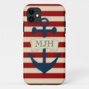 Vintage-Nautisches Monogramm iPhone 5/5S Hülle
