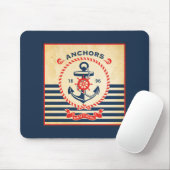 Vintage nautisches Poster Mousepad (Mit Mouse)