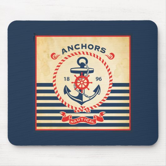 Vintage nautisches Poster Mousepad (Vorne)