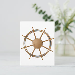Vintage nautisches Schiffssteuerrad-Kompass-Design Einladung