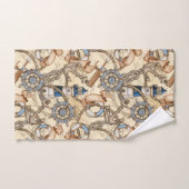 Vintage Navigation Map Collage Badhandtuch Set (Handtuch)