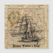 Vintage Navigationskarte des Schiffes Magnetkarte (Vorderseite)