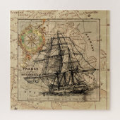 Vintage Navigationskarte des Schiffes Puzzle (Vertikal)