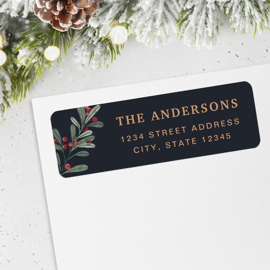 Vintage Navy Blue Berry Zweigstelle