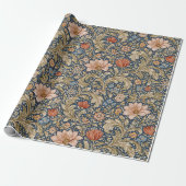 Vintage Navy Blue Floral Geschenkpapier (Ungerollt)