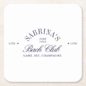 Vintage Navy Country Club Junggesellinnen-Abschied Rechteckiger Pappuntersetzer (Vorderseite)