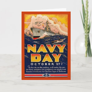 Vintage Navy Day Karte