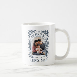 Vintage Navy Fröhlichstes Weihnachten Zwei Fotos Kaffeetasse