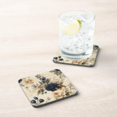 Vintage Navy & Ivory Blume Hochzeit Untersetzer (Rechte Seite)