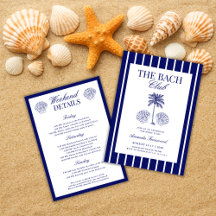 Vintage-Navy-Strand-Junggesellinnen-Club-Wochenend