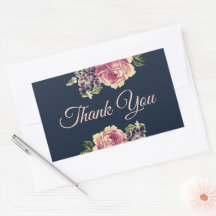 Vintage Navy und Pink Watercolor Floral Gefallen