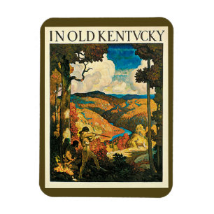 Vintage-NC-Wyeth-Reiseplakat, In Old Kentucky Magnet