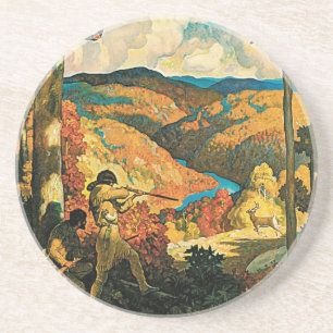 Vintage-NC-Wyeth-Reiseplakat, In Old Kentucky Untersetzer