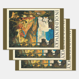 Vintage-NC-Wyeth-Reiseposter, In Old Kentucky Geschenkpapier Set