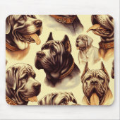 Vintage Neapolitan Mastiff Illustration Mousepad (Vorne)