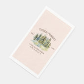 Vintage Nebelgrüner Kiefernwald Lodge Serviette (Ecke)
