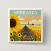 Vintage Nebraska Button (Vorderseite)