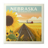 Vintage Nebraska Fliese (Vorderseite)