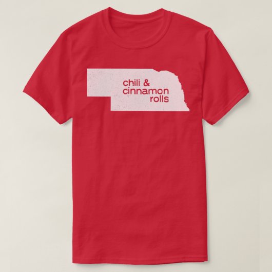 Vintage Nebraska Food Chili Zimtrollen T-Shirt (Design vorne)
