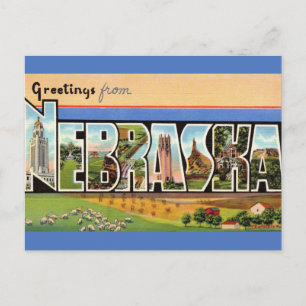 Vintage Nebraska Postkarte