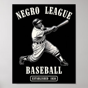 Vintage Negro League Baseball Schwarzmonat  Poster