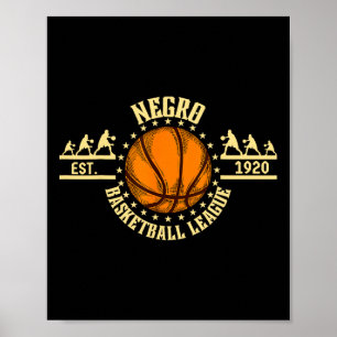 Vintage-Negro League Skizze Design Schwarze Geschi Poster
