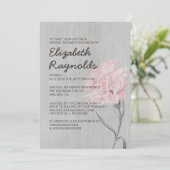 Vintage Nelken Brautdusche Einladungen (Stehend Vorderseite)