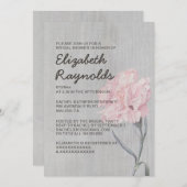 Vintage Nelken Brautdusche Einladungen (Vorne/Hinten)
