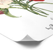 Vintage Nelken Dianthus Garden Blume Redoute Poster (Ecke)