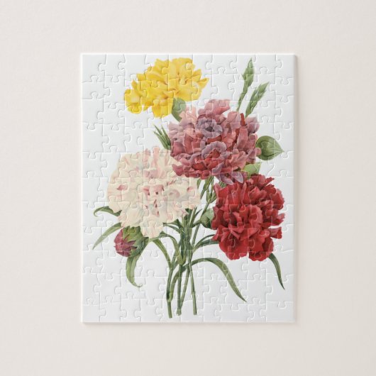 Vintage Nelken Dianthus Garden Blume Redoute Puzzle (Vertikal)