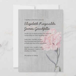 Vintage Nelken Hochzeitseinladungen Einladung