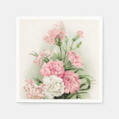 Vintage Nelken Party Papierservietten (Vorderseite)