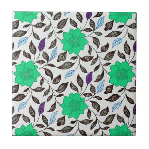 Vintage Neo Mint China Poppy Blumenmuster Muster Fliese