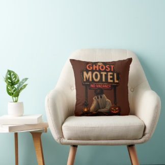 Vintage-Neon-Geister-Motel-Halloween-Spooky Kissen