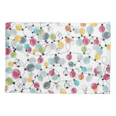 Vintage Neon Penguin Weihnachtsballons Kissenbezug (Rückseite)