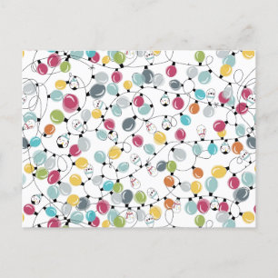 Vintage Neon Pinguin Weihnachtsballons Feiertagspostkarte