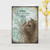 Vintage Nest Greeting Card Karte (Gelbe Blume)
