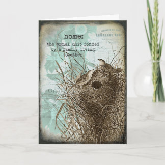 Vintage Nest Greeting Card Karte