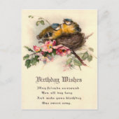Vintage Nesting Chicks 1917 Geburtstag Postkarte (Vorderseite)