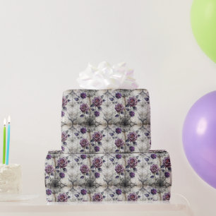 Vintage Netze und gotische Rosen Muster Geschenkpapier