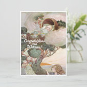 Vintage neue Baby Gratulationen Flat Card (Stehend Vorderseite)