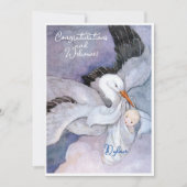 Vintage neue Baby Gratulationen Flat Card (Vorderseite)