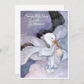 Vintage neue Baby Gratulationen Flat Card (Vorne/Hinten)