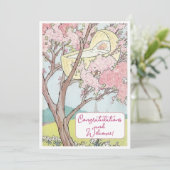 Vintage neue Baby Gratulationen Flat Card (Stehend Vorderseite)