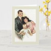 Vintage neue Baby-Grußkarte Karte (Gelbe Blume)